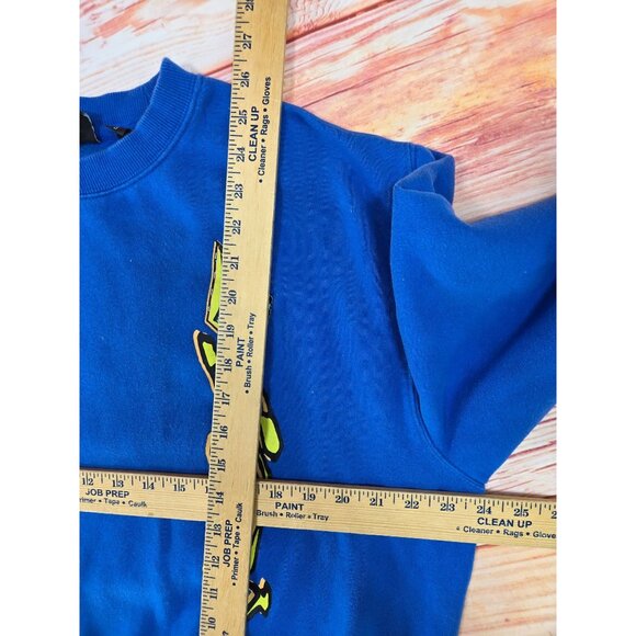 Volcom Stone Classic Fit Blue Sweatshirt L Crew Neck Graphic Surf Style - Picture 7 of 7